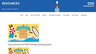 Improvements the NHSP Holiday Booking System - NHS Professionals