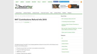 NHT Contributions Refund Info 2018 - Jamaicapage.com ...