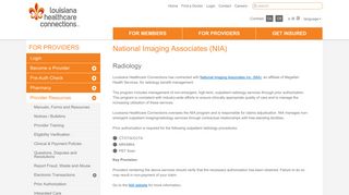 National Imaging Associates (NIA) | Louisiana Healthcare Connections