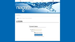 Login - Niagara Water