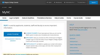 Log In to MyNC | Niagara College