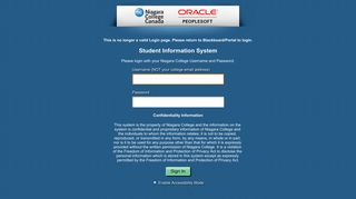 Oracle PeopleSoft Sign-in - Niagara College