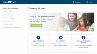 Children's Services - Niagara Region, Ontario