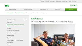 How to register for Online Services & the nib App | nib health funds