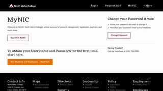 MyNIC - North Idaho College