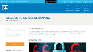 Welcome to NIC Online Banking