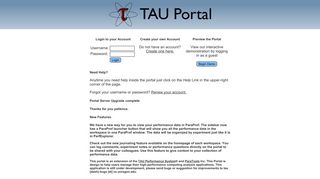 TAU Portal: login