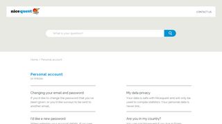 Nicequest Help Center | Personal account