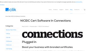 NICEIC Cert Software In Connections | Clik Blog