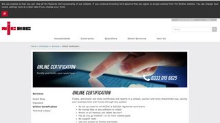 NICEIC | Provides online certification and job notification