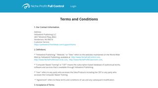 NPFC Terms and Conditions