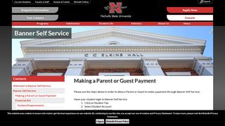 Making a Parent or Guest Payment – Banner Self Service