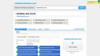 nicmail.nic.co.in at Website Informer. Login. Visit Nicmail Nic.
