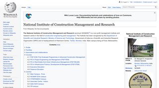 National Institute of Construction Management and Research ...