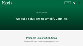 Personal Banking | Nicolet National Bank