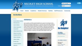 Nicolet High School - Athletics