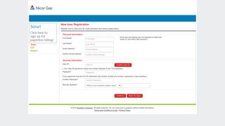 Nicor Gas :: New User Registration - Southern Company Gas