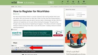 How to Register for NicoVideo: 11 Steps (with Pictures) - wikiHow
