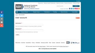 User account | National Institute on Drug Abuse (NIDA)