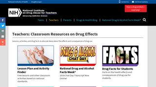 Teachers - Drug Fact Classroom Resources | NIDA for Teens