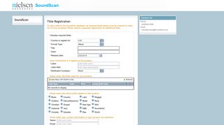 Nielsen Soundscan Title Registration