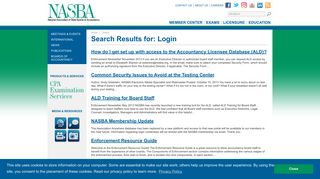 Login | Search Results | NASBA
