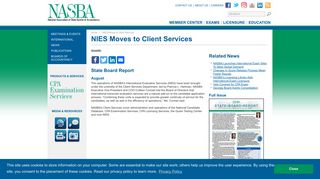 NIES Moves to Client Services | NASBA