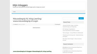 Nieuwsbegrip XL Inlog Leerling: www.nieuwsbegrip.nl Login | Mijn ...