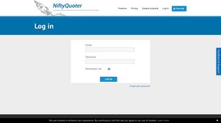 Log in | NiftyQuoter proposal software