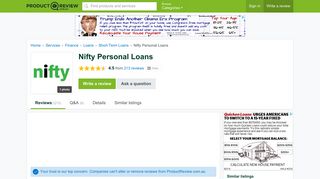 Nifty Personal Loans Reviews - ProductReview.com.au