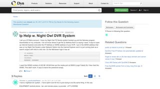 Ip Help w. Night Owl DVR System - Dyn Community Forum