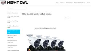 THD Series Quick Setup Guide – NightOwl SP