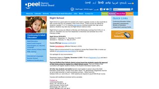 Night School - Peel District School Board