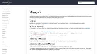 Managers - Nightbot Docs