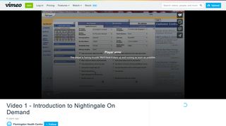 Video 1 - Introduction to Nightingale On Demand on Vimeo