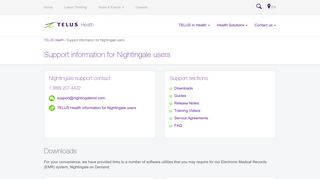 Support information for Nightingale users - TELUS Health