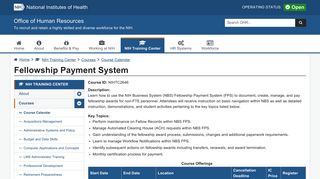 Fellowship Payment System | Office of Human Resources - NIH HR