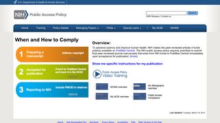 When and How to Comply | publicaccess.nih.gov