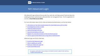 NIH Advanced Login - nih login services (formerly itrust)