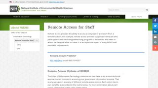 Remote Access for Staff