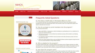 Frequently Asked Questions | National Independent Health Club ...