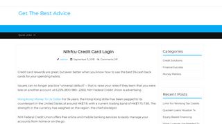 Nihfcu Credit Card Login - Get The Best Advice