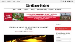 Niihka no more, MU selects new learning system | The Miami Student