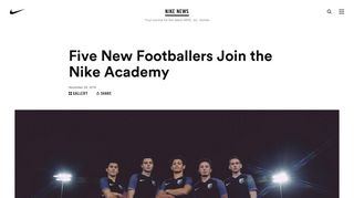 Five New Footballers Join the Nike Academy - Nike News - NIKE, Inc.