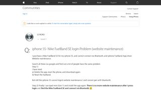 iphone 5S- Nike FuelBand SE login Problem… - Apple Community