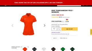 Nike Team Gameday Polo - Women's - For All Sports - Clothing ...