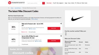 Nike Discount Code | 10% off | February | The Independent