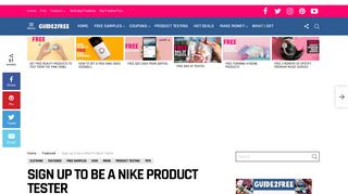 Sign up to be a Nike Product Tester - Guide 2 Free Samples