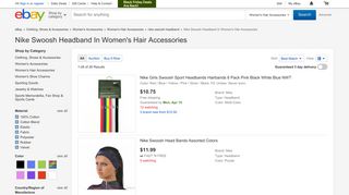 Nike Swoosh Headband In Women's Hair Accessories | eBay