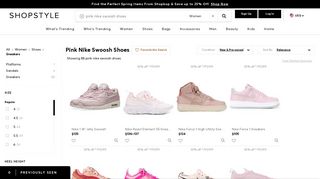 Pink Nike Swoosh Shoes - ShopStyle